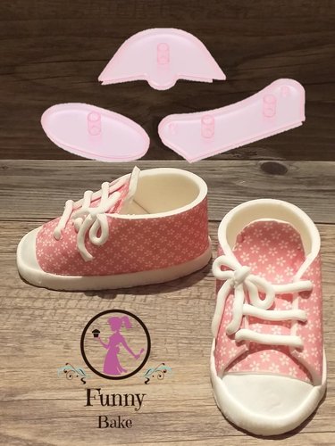 Ausstecher Babyschuhe für Fondant Torte Gender Party