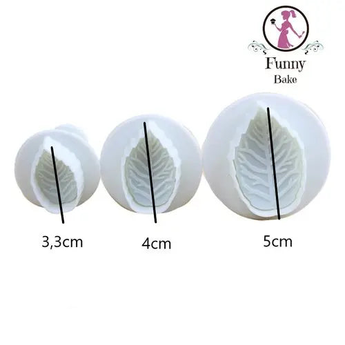 Ausstecher Blatt einfach 3teilig - Funny Bake