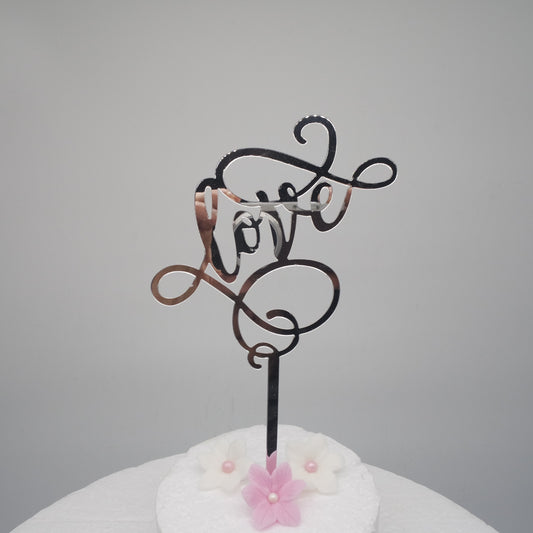 Caketopper-LOVE-silber-Schrift-filigran-günstig