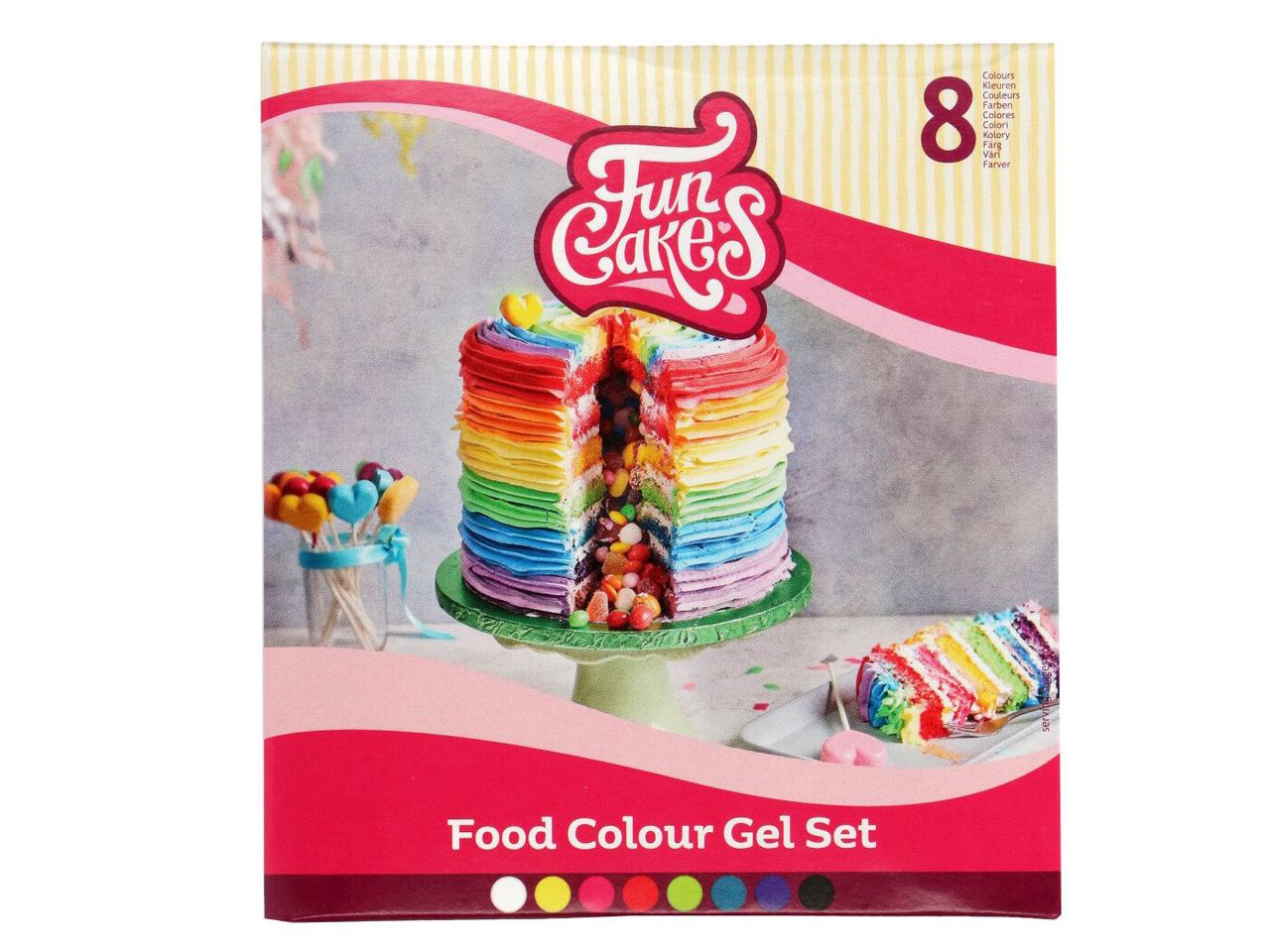 Gelfarben Funcakes Lebensmitelfarbe 8 Farben Set