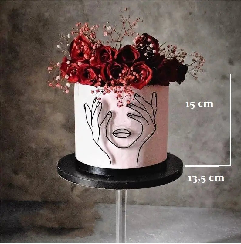 Tortenstecker-Shilouette-Gesicht-modern-Hände