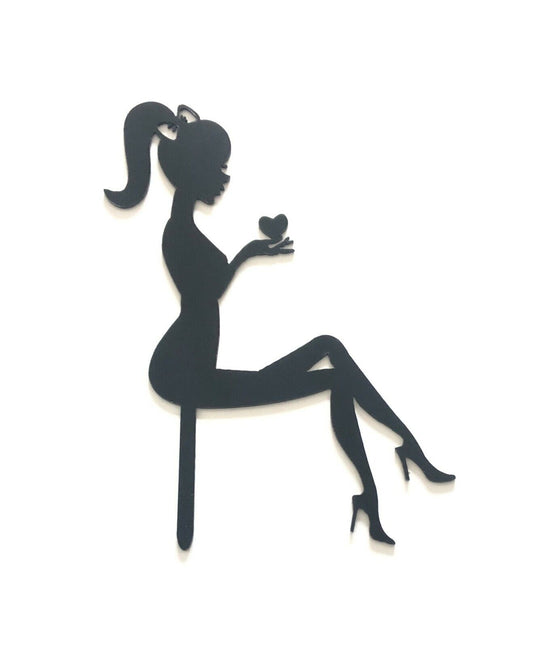 Caketopper-schwarz-Mädchen-mit-Herz