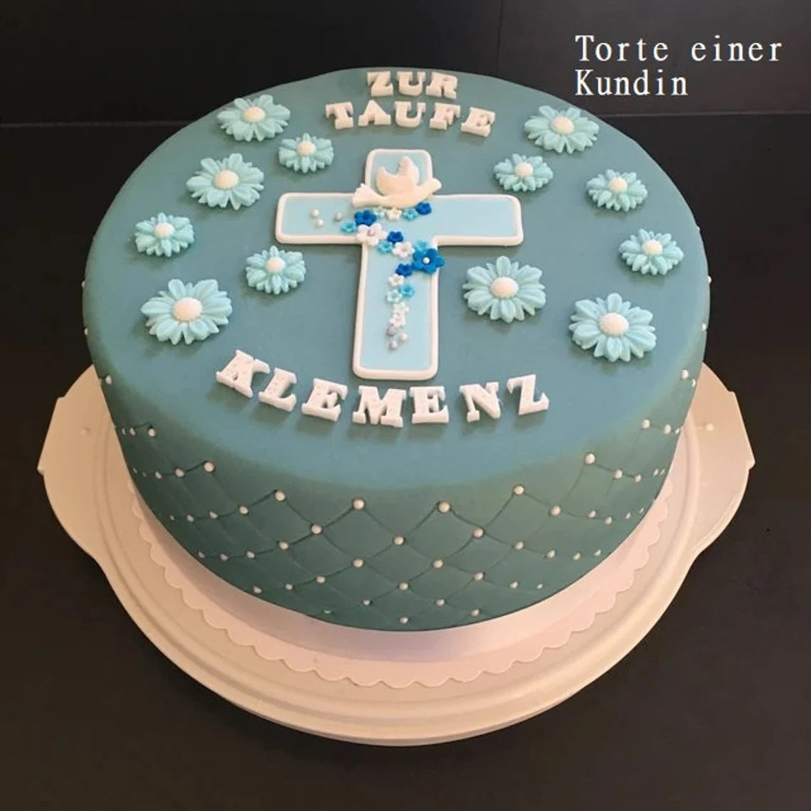 Tortendeko essbar Zur Kommunion Kreuz