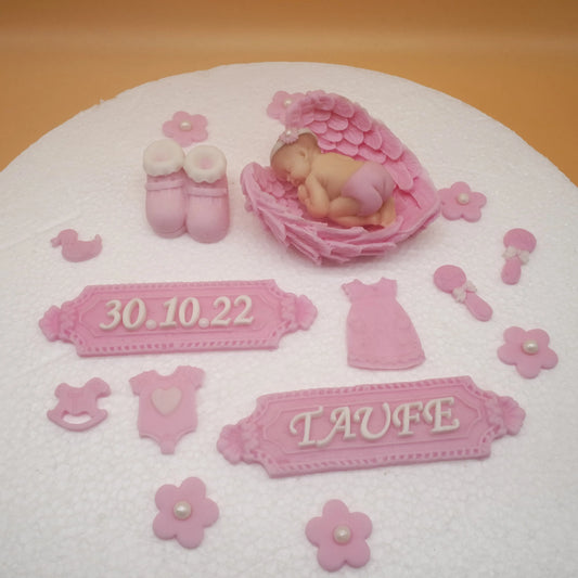 Tortendeko Schild "Taufe"- essbar Handarbeit - Funny Bake