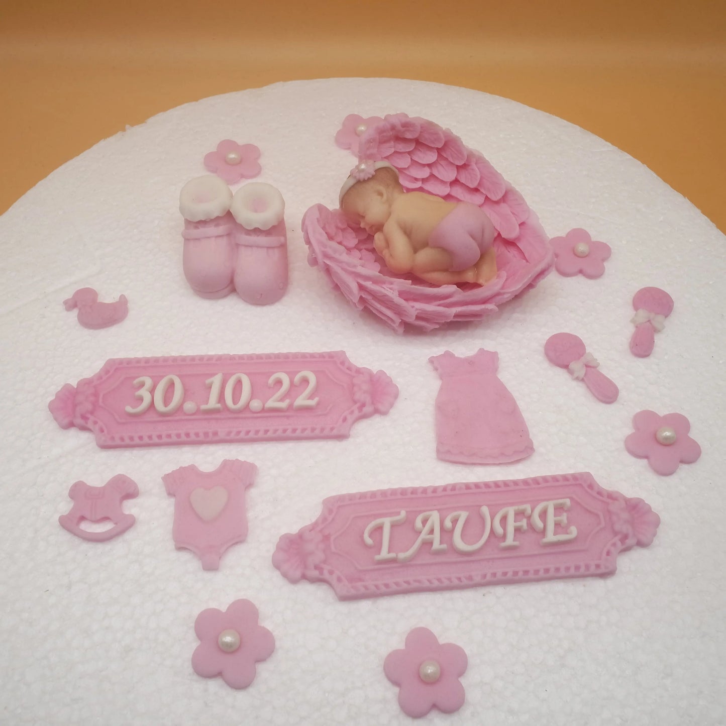 Tortendeko Schild "Taufe"- essbar Handarbeit - Funny Bake