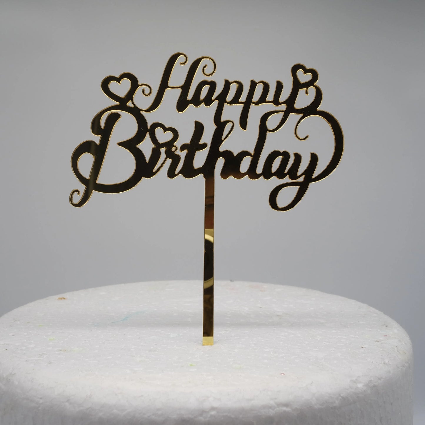 Tortenstecker Happy Birthday gold filigran - Funny Bake