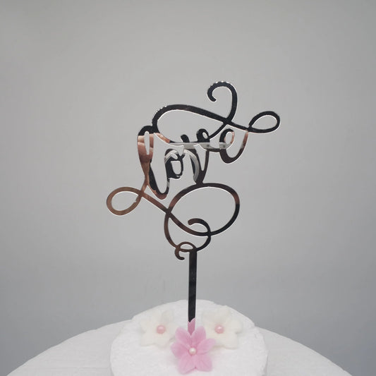 Caketopper Love silber - Funny Bake