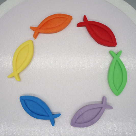 Zuckerdeko essbar Fische Kommunion Taufe Tortendeko