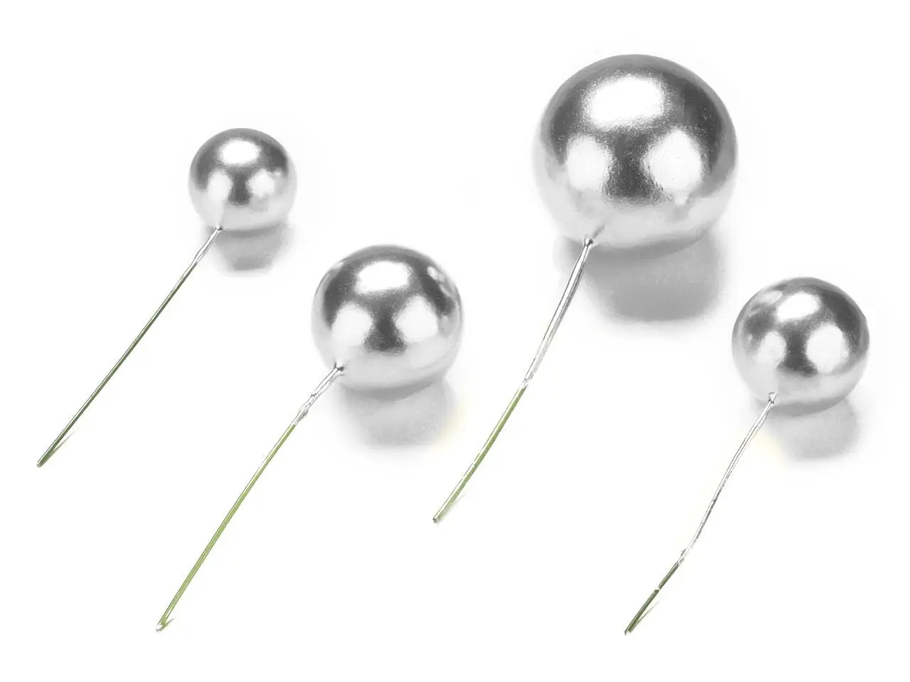 Tortenstecker Silber Kugeln 4St. - Funny Bake