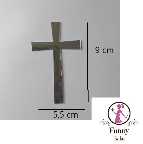 Spiegel Kreuz aus Acryl Hochglanz Spiegeloptik