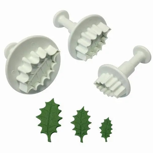 Ausstecher Mispel Stechpalme Weihnachten 3teilig - Funny Bake