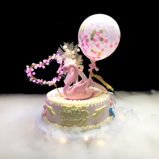 Konfetti-Ballon-Tortenstecker-Topper-rosa