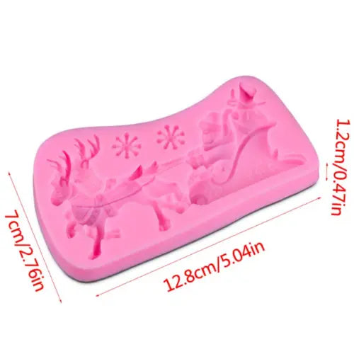 Silikonform Weihnachtsmann mit Schlitten - Funny Bake