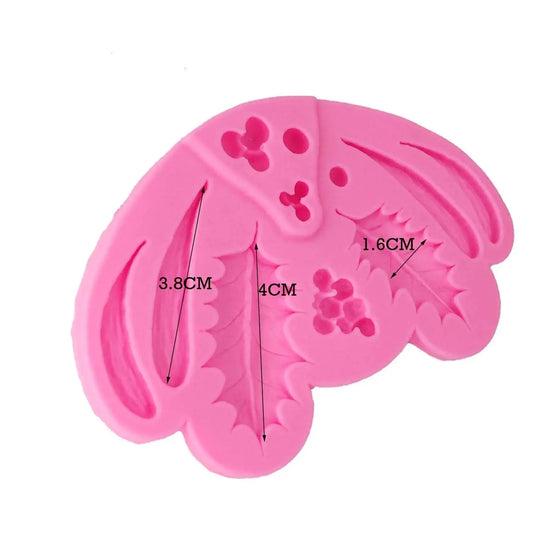 Weihnachtliche Motive Mispel Blatt Silikonform - Funny Bake