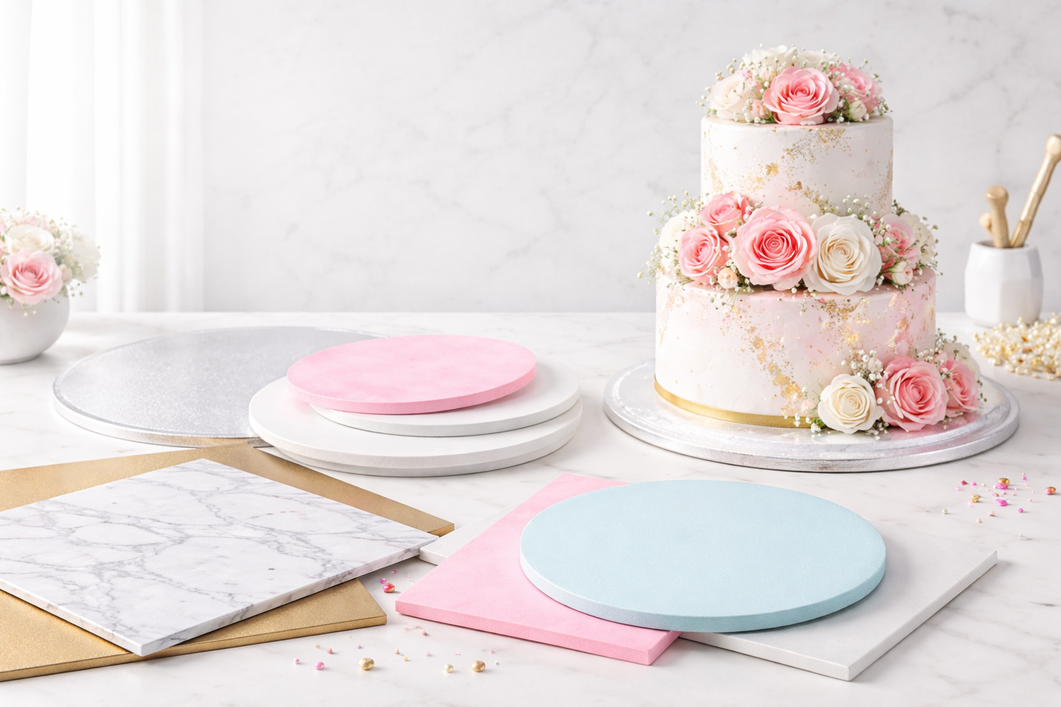 Stabile Cakeboards und Tortenunterlagen für runde und eckige Torten, ideal für Number Cakes und mehrstöckige Torten