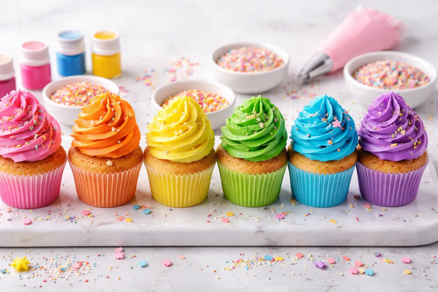 Gelfarben und Pastenfarben für Muffins, Buttercreme und Tortendekoration