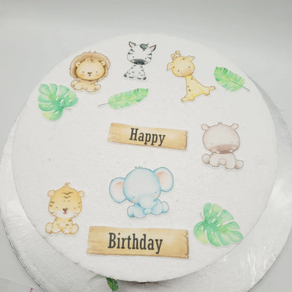 Tortendeko Safari Dschungel Tiere - Funny Bake