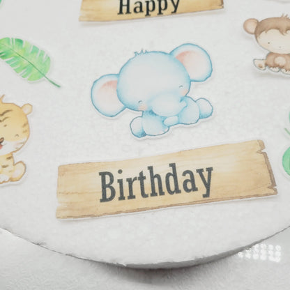 Tortendeko Safari Dschungel Tiere - Funny Bake