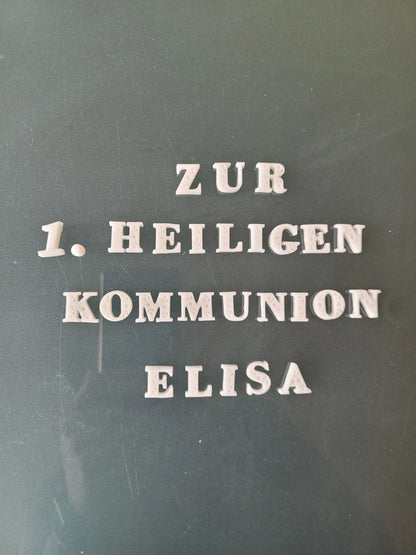 Schrift: ZUR 1. HEILIGEN KOMMUNION - Funny Bake