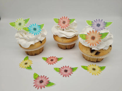 Esspapier Blumen mit Blättern - Funny Bake