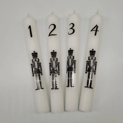 Kerzenset Nussknacker Advent Stabkerzen - Funny Bake