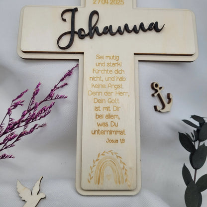 Holzkreuz personalisiert zur Kommunion - Funny Bake