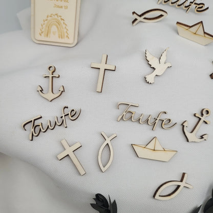 Streudeko für Mischung religöse Feste aus Holz 30 Teile - Funny Bake