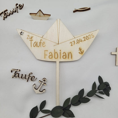 Tortenstecker Boot Zur Taufe - Funny Bake