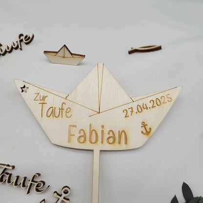 Tortenstecker Boot Zur Taufe - Funny Bake