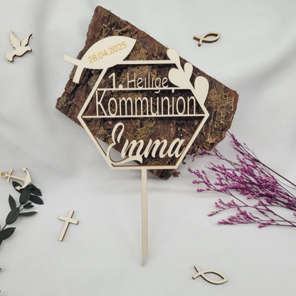 Tortenstecker 1.Heilige Kommunion eckig - Funny Bake