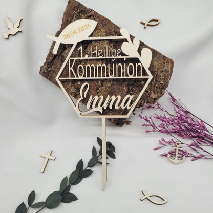 Tortenstecker 1.Heilige Kommunion eckig - Funny Bake