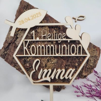 Tortenstecker 1.Heilige Kommunion eckig - Funny Bake