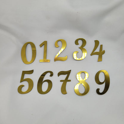 Zahlen gold 6.5 cm hoch - Funny Bake