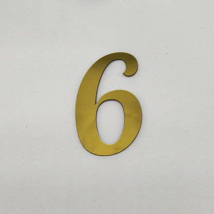 Zahlen gold 6.5 cm hoch - Funny Bake