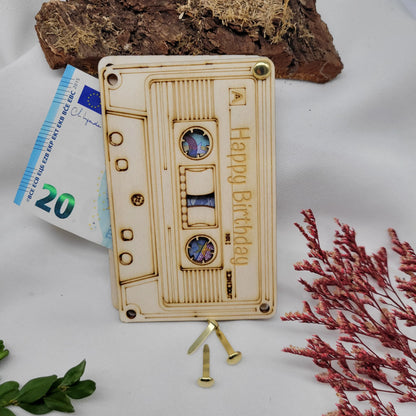 Geldkarte Happy Birthday  - Musikkasette - Funny Bake