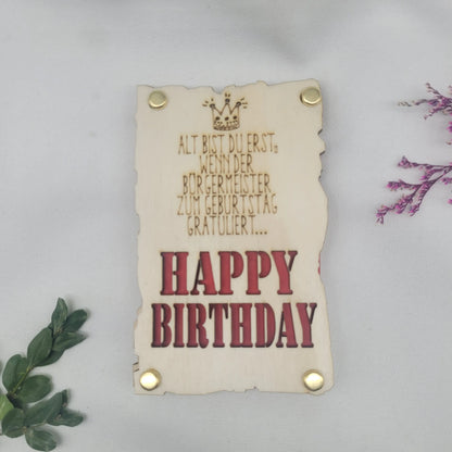 Geldkarte: Alt bist Du erst... - Funny Bake