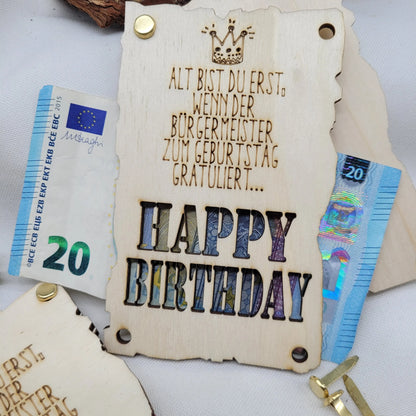 Geldkarte: Alt bist Du erst... - Funny Bake