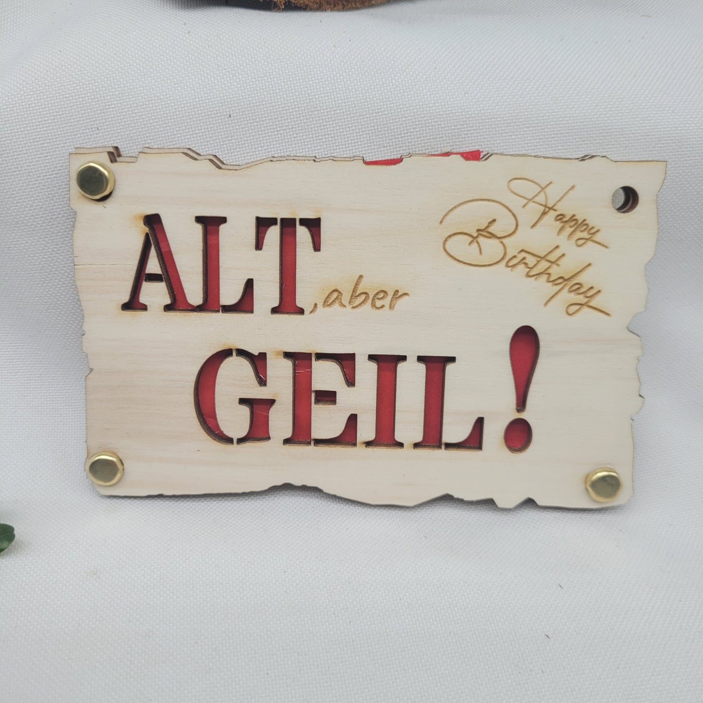 Geldkarte "Alt,aber GEIL" Holzkarte