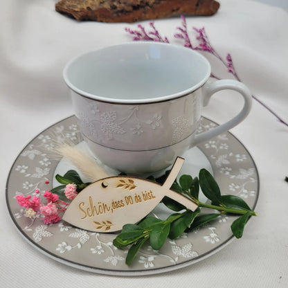 Holzanhänger Fisch - Schön,dass DU da bist. - Funny Bake