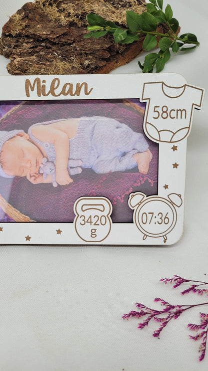 Bilderrahmen zur Geburt - Funny Bake