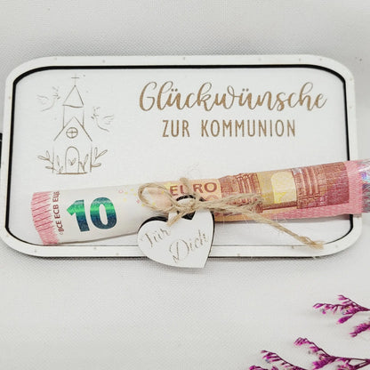 Glückwunschkarte Zur Kommunion aus Holz - Funny Bake