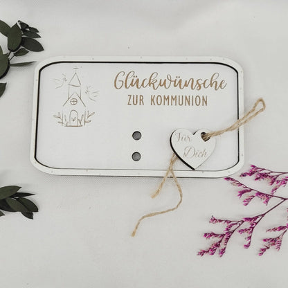 Glückwunschkarte Zur Kommunion aus Holz - Funny Bake