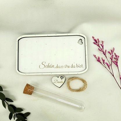 Schön,dass Du da bist- Holzbrettchen für eigene Dekoration - Funny Bake