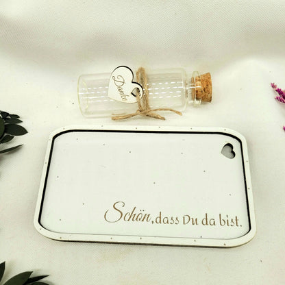 Schön,dass Du da bist- Holzbrettchen für eigene Dekoration - Funny Bake