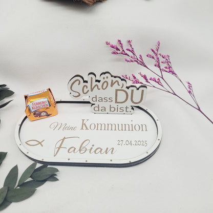 Untersetzer Schön,dass DU da bist personalisiert - Funny Bake