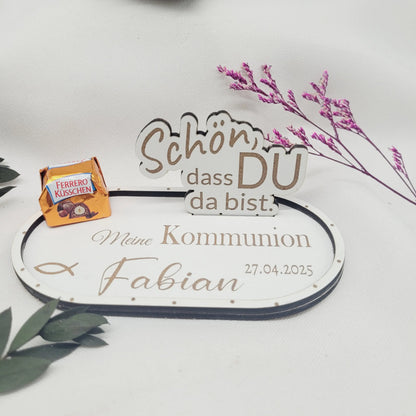 Untersetzer Schön,dass DU da bist personalisiert - Funny Bake