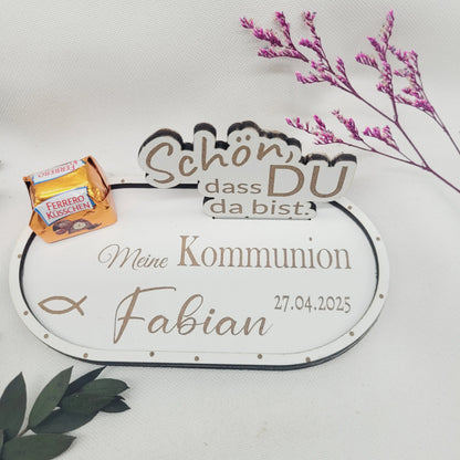 Untersetzer Schön,dass DU da bist personalisiert - Funny Bake