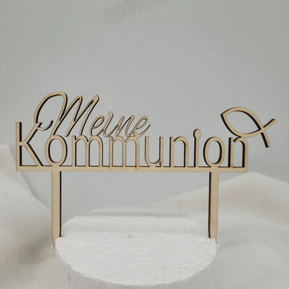 Tortenstecker "Meine Kommunion" - Holz - Funny Bake
