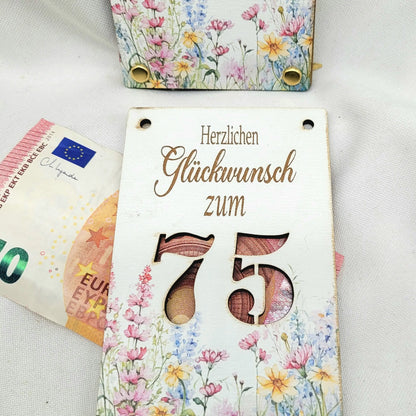 Glückwunschkarte Blumenwiese Holzfaser - Funny Bake