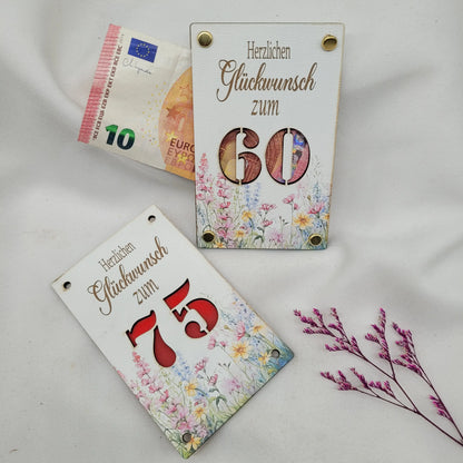 Glückwunschkarte Blumenwiese Holzfaser - Funny Bake